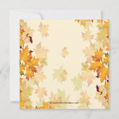 秋紅葉ブライダルシャワー招待 招待状 (裏面)