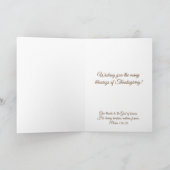 秋紅葉ヴァージンマザーメアリーサンクスギビング シーズンカード (内部)