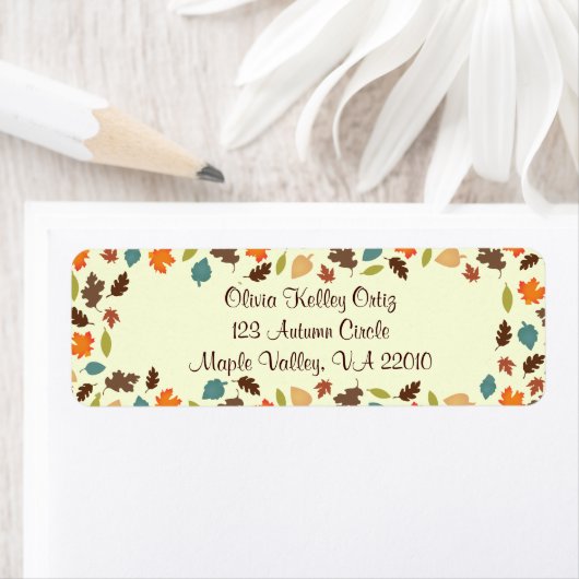 秋紅葉住所 シール (インサイチュ)