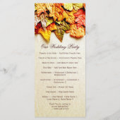 秋紅葉垂直結婚式 プログラム (裏面)