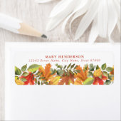 秋紅葉差出人住所ラベル ラベル (インサイチュ)