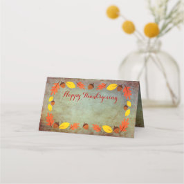 秋紅葉感謝祭の名刺 プレイスカード