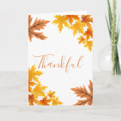 秋紅葉感謝祭センターピースカード カード (正面)