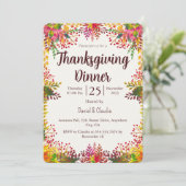 秋紅葉感謝祭ディナー招待状 招待状 (スタンド正面)