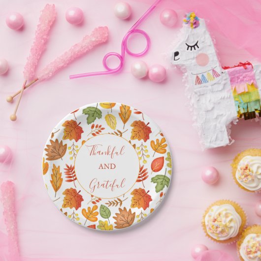 秋紅葉感謝祭 ペーパープレート (パーティー)