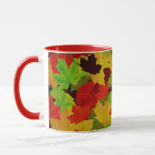 秋紅葉明るいパタカラフルーン マグカップ (左)