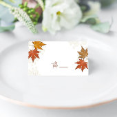 秋紅葉水の結婚色 プレイスカード