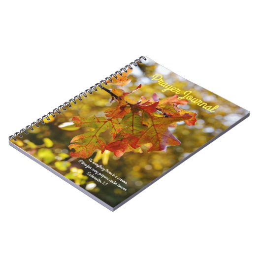 秋紅葉祈りの言葉ジャーナルノートブック ノートブック (左側)