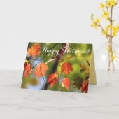 秋紅葉紅葉グリーティングカード カード (黄色い花)