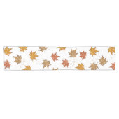 秋紅葉紅葉シンプル緑 ショートテーブルランナー (横)