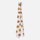 秋紅葉紅葉シンプル緑 ネクタイ (正面)
