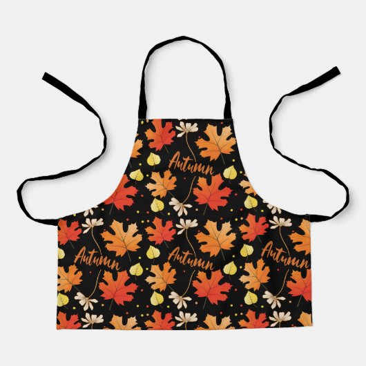 秋紅葉紅葉 エプロン (正面)