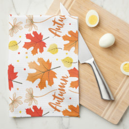 秋紅葉紅葉 キッチンタオル