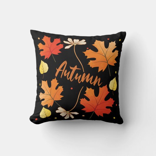 秋紅葉紅葉 クッション (正面)