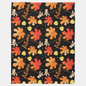 秋紅葉紅葉 フリースブランケット (正面)