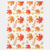 秋紅葉紅葉 フリースブランケット (正面)