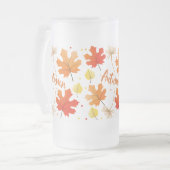 秋紅葉紅葉 フロストグラスビールジョッキ (正面左)