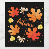 秋紅葉紅葉 ワインラベル (シングルラベル)