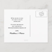 秋紅葉素朴ウェディング日付の保存 案内ポストカード (裏面)