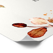 秋紅葉素朴カントリーウェディングウェルカム ポスター (角)