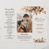 秋紅葉素朴カントリーウェディングプログラム (正面)