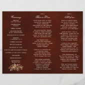 秋紅葉素朴カントリーウェディングプログラム (裏面)