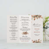 秋紅葉素朴カントリーウェディングプログラム (スタンド正面)