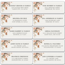 秋紅葉素朴カントリーゲストアドレス シール