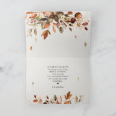 秋紅葉素朴カントリーブライダルシャワーTh サンキューカード (内部)