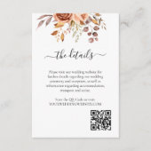 秋紅葉素朴カントリーボ結婚ーホズ エンクロージャーカード (正面)