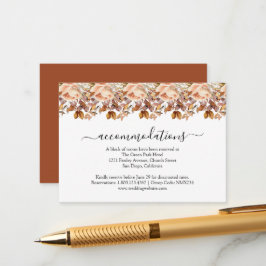 秋紅葉素朴カントリーボ結婚ーホズ エンクロージャーカード