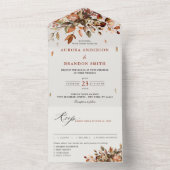 秋紅葉素朴カントリーボ結婚ーホズ オールインワン招待状 (内側)