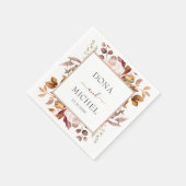 秋紅葉素朴カントリーボ結婚ーホズ スタンダードカクテルナプキン (角)