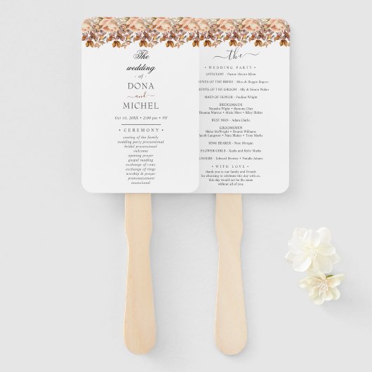 秋紅葉素朴カントリーボ結婚ーホズ ハンドファン (正面&裏面)