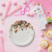 秋紅葉素朴カントリーボ結婚ーホズ ペーパープレート (パーティー)