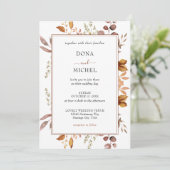 秋紅葉素朴カントリーボ結婚ーホズ 招待状 (スタンド正面)