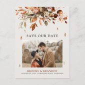 秋紅葉素朴国この日付を保存 ポストカード (正面)