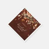 秋紅葉素朴国ブライダルシャワー スタンダードカクテルナプキン (角)