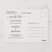 秋紅葉素朴国日付Pを保存 ポストカード (裏面)