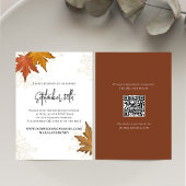 秋紅葉結婚のQRコードRSVP 出欠カード