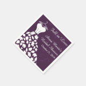 秋紅葉結婚ズドレスブライダルシャワー スタンダードカクテルナプキン (角)