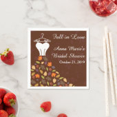 秋紅葉結婚ズドレスブライダルシャワー スタンダードカクテルナプキン (インサイチュ)