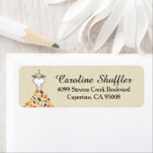 秋紅葉結婚ズドレスブライダルシャワー ラベル (インサイチュ)