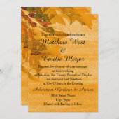 秋紅葉結婚式招待状 招待状 (正面/裏面)