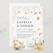 秋紅葉結婚 招待状 (正面/裏面)