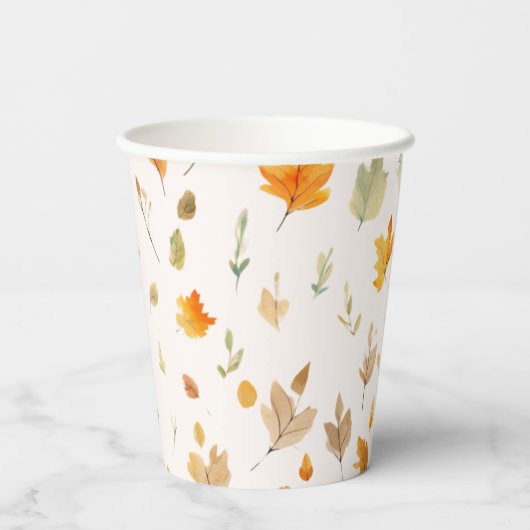 秋紅葉 | 紙コップ (裏面)