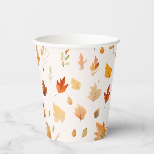 秋紅葉 | 紙コップ (正面)