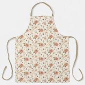 秋紅葉BOHOフローラブルガンディーピーチ エプロン (正面)