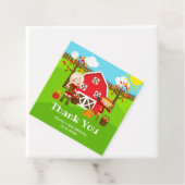 秋納屋周囲の庭誕生日ブロンドヘアガールサンキューユー フェイバータグ (インサイチュ)