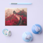 秋素晴らしの中国の壁 – 風光明媚な赤 チラシ (シングル)